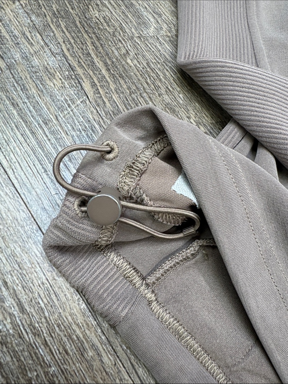 Athleta Seasoft Rib Quarter-Zip Popover Pullover Taupe Brown Size XL - Picture 6 of 10